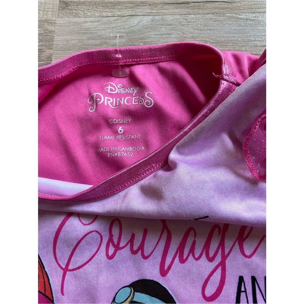 Disney Pink & Hot Pink Princess Ruffle Sleeve Nightgown - Picture 4 of 7